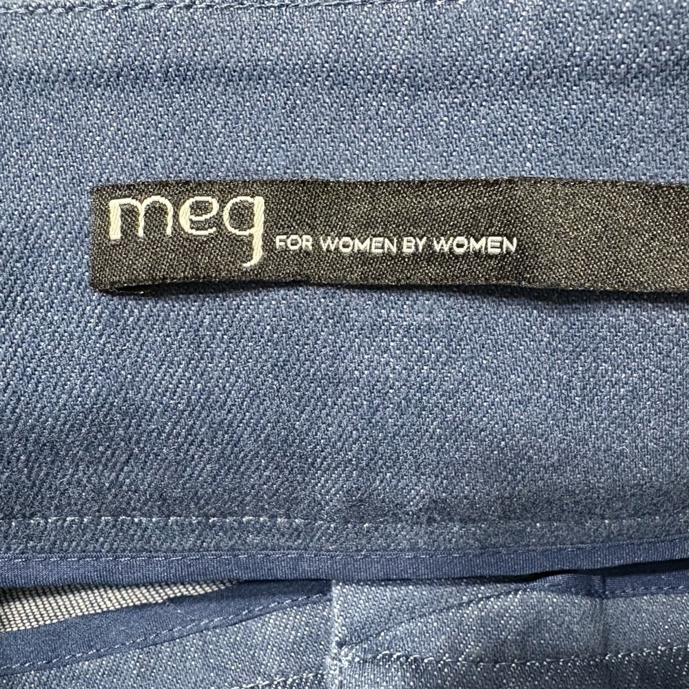 Meg Denim Blue Trousers/Palazzo Wide Leg, Ultra High Rise. Adj. Ankle, Pockets. - Picture 16 of 16